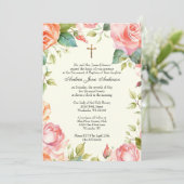 Katholieke doop doopsel kind Jezus Floral Kaart (Staand voorkant)