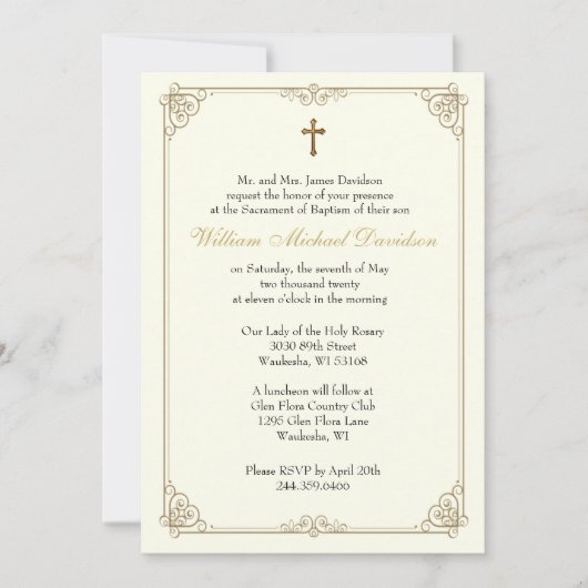 Katholieke doop doopt Maria en Jezus Kaart (Voorkant)