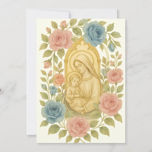 Katholieke doop doopt Maria en Jezus Kaart (Achterkant)