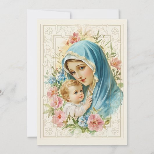 Katholieke doop doopt Maria Jezus Kaart (Achterkant)