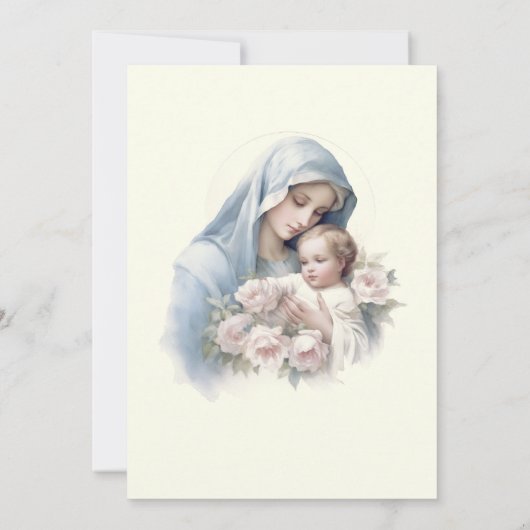 Katholieke doop doopt Maria Jezus Kaart (Achterkant)