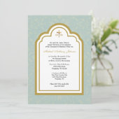 Katholieke doop Floral Mary and Jesus Kaart (Staand voorkant)