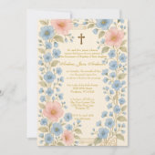 Katholieke doop Floral Mary & Baby Jesus Kaart (Voorkant)