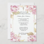 Katholieke doop Gezegende Maria Floral Kaart (Voorkant)