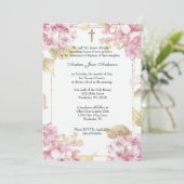 Katholieke doop Gezegende Maria Floral Kaart (Staand voorkant)