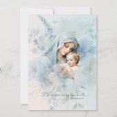 Katholieke doop Gezegende Moeder Jezus Kaart (Achterkant)