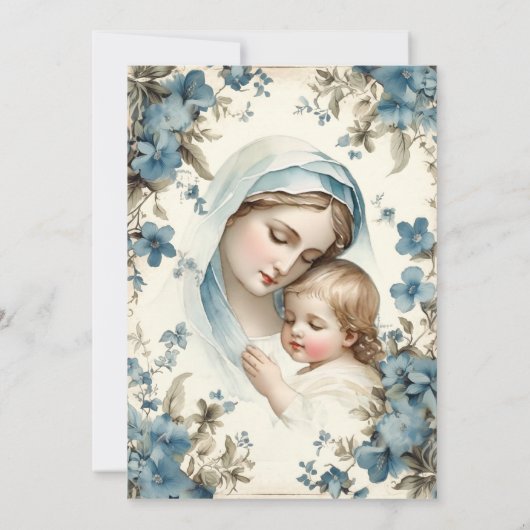 Katholieke doop Gezegende Moeder Jezus Kaart (Achterkant)