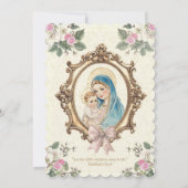 Katholieke doop Gezegende Moeder Jezus Kaart (Achterkant)