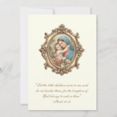 Katholieke doop Gezegende Moeder Jezus Kaart (Achterkant)