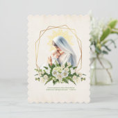 Katholieke doop Gezegende Moeder Jezus Kaart (Staand voorkant)