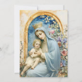 Katholieke doop Gezegende Moeder Jezus Kaart (Achterkant)