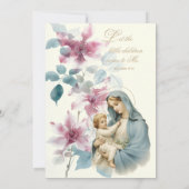 Katholieke doop Gezegende Moeder Jezus Kaart (Achterkant)