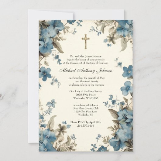 Katholieke doop Gezegende Moeder Jezus Kaart (Voorkant)