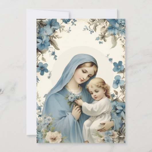Katholieke doop Gezegende Moeder Jezus Kaart (Achterkant)
