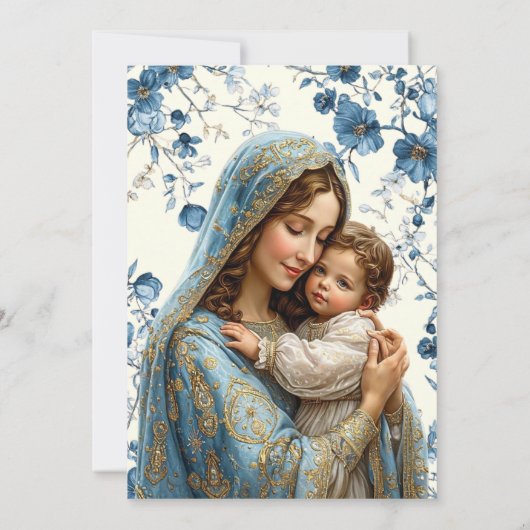Katholieke doop Gezegende Moeder Jezus Kaart (Achterkant)