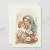 Katholieke doop Gezegende Moeder Jezus Kaart (Achterkant)