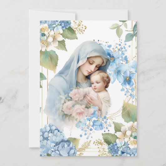 Katholieke doop Gezegende Moeder Jezus Kaart (Achterkant)