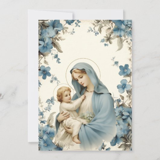 Katholieke doop Gezegende Moeder Jezus Kaart (Achterkant)