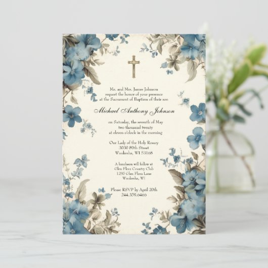 Katholieke doop Gezegende Moeder Jezus Kaart (Staand voorkant)