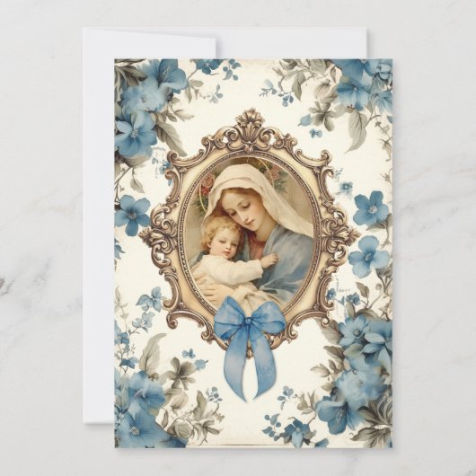 Katholieke doop Gezegende Moeder Jezus Kaart (Achterkant)