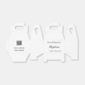 Katholieke doop kinder moderne eenvoudige QR minim Bedankdoosjes (Uitgevouwen)