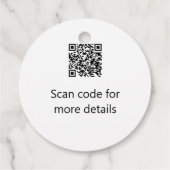 Katholieke doop kinder moderne eenvoudige QR minim Bedankjes Labels (Achterkant)