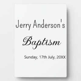 Katholieke doop kinder moderne eenvoudige QR minim Fotoplaat