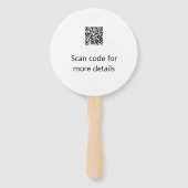 Katholieke doop kinder moderne eenvoudige QR minim Handwaaier (Achterkant)