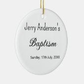 Katholieke doop kinder moderne eenvoudige QR minim Keramisch Ornament (Rechts)