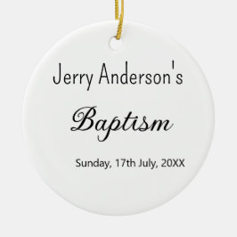Katholieke doop kinder moderne eenvoudige QR minim Keramisch Ornament