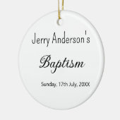 Katholieke doop kinder moderne eenvoudige QR minim Keramisch Ornament (Links)