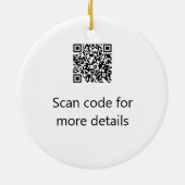Katholieke doop kinder moderne eenvoudige QR minim Keramisch Ornament (Achterkant)