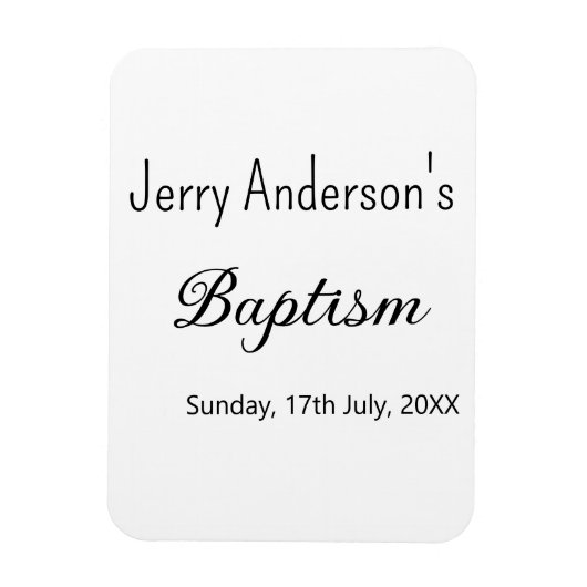 Katholieke doop kinder moderne eenvoudige QR minim Magneet (Verticaal)