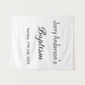 Katholieke doop kinderen modern eenvoudig QR minim Wandkleed (Voorkant (horizontaal))