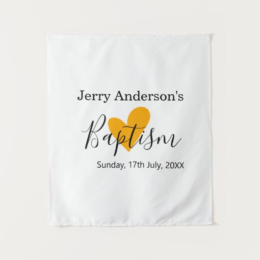 Katholieke doop kinderen modern eenvoudig QR minim Wandkleed (Voorkant)