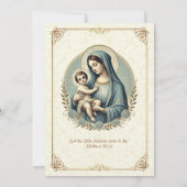 Katholieke doop Maria en Jezus Bloemen Kaart (Achterkant)