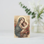 Katholieke doop Religieuze Moeder Maria en Jezus Plaatskaartje (Staand voorkant)