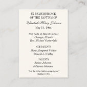 Katholieke doop Religieuze Moeder Maria en Jezus Plaatskaartje (Achterkant)