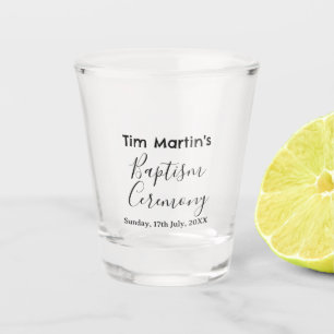 Katholieke doopceremonie naam datum eenvoudig mini shot glas