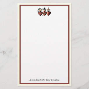 Katholieke Drie Hart Jezus Mary Joseph Religieuze Briefpapier