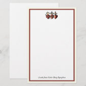 Katholieke Drie Hart Jezus Mary Joseph Religieuze Briefpapier (Voorkant / Achterkant)