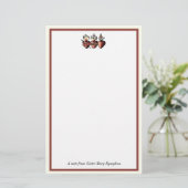 Katholieke Drie Hart Jezus Mary Joseph Religieuze Briefpapier (Staand voorkant)