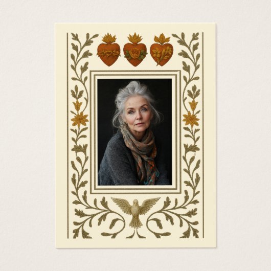 Katholieke Drie Harten Begrafenis Gebed Visitekaartje (Voorkant)