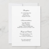 Katholieke Drie Harten Wedding Receptie Combo Kaart (Achterkant)