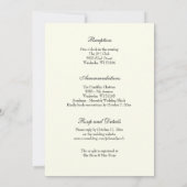 Katholieke Drie Harten Wedding Receptie Combo Kaart (Achterkant)