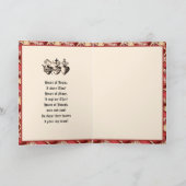 Katholieke Drie Hoorten Jezus Mary Joseph Prayer Bedankkaart (Binnen)