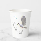 Katholieke duif en water papieren bekers (Voorkant)