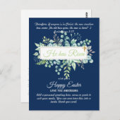 Katholieke EASTER Kaart Religieuze Bijbelprijsopga (Voorkant / Achterkant)