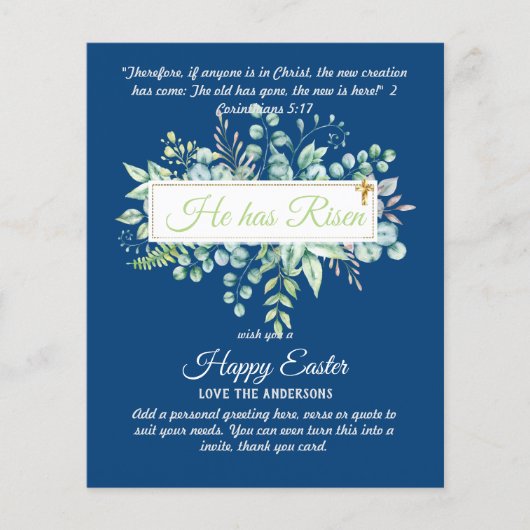 Katholieke EASTER Kaart Religieuze Bijbelprijsopga (Voorkant)