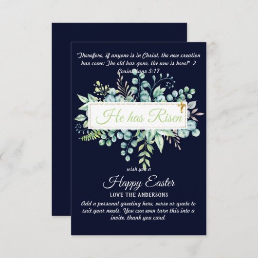 Katholieke EASTER Kaart Religieuze Bijbelprijsopga (Voorkant / Achterkant)